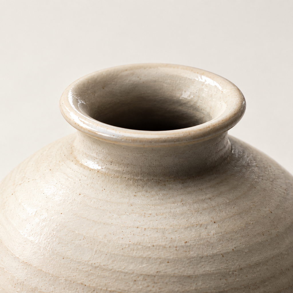 The Full Moon Jar — Hand-Thrown Ivory Stoneware Vase