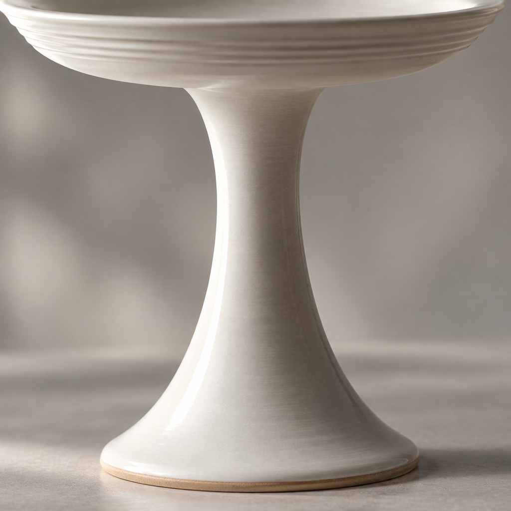 The High Stand — Hand-Thrown Ivory Porcelain Serving Stand