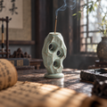 The Scholar's Rock — Handcrafted Celadon Porcelain Incense Holder