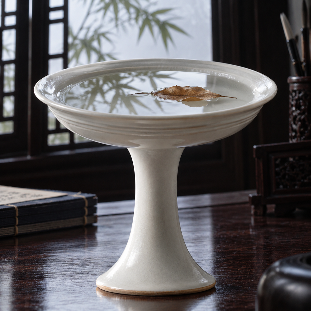 The High Stand — Hand-Thrown Ivory Porcelain Serving Stand