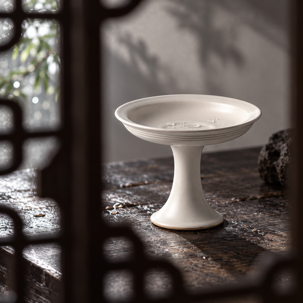 The High Stand — Hand-Thrown Ivory Porcelain Serving Stand