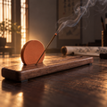 Dusk Horizon — Handcrafted Terracotta & Walnut Incense Holder
